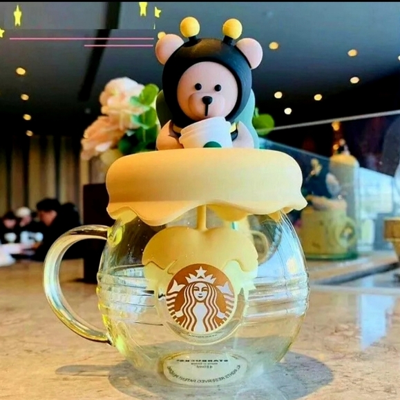 Starbucks Bee Mug w/Strainer